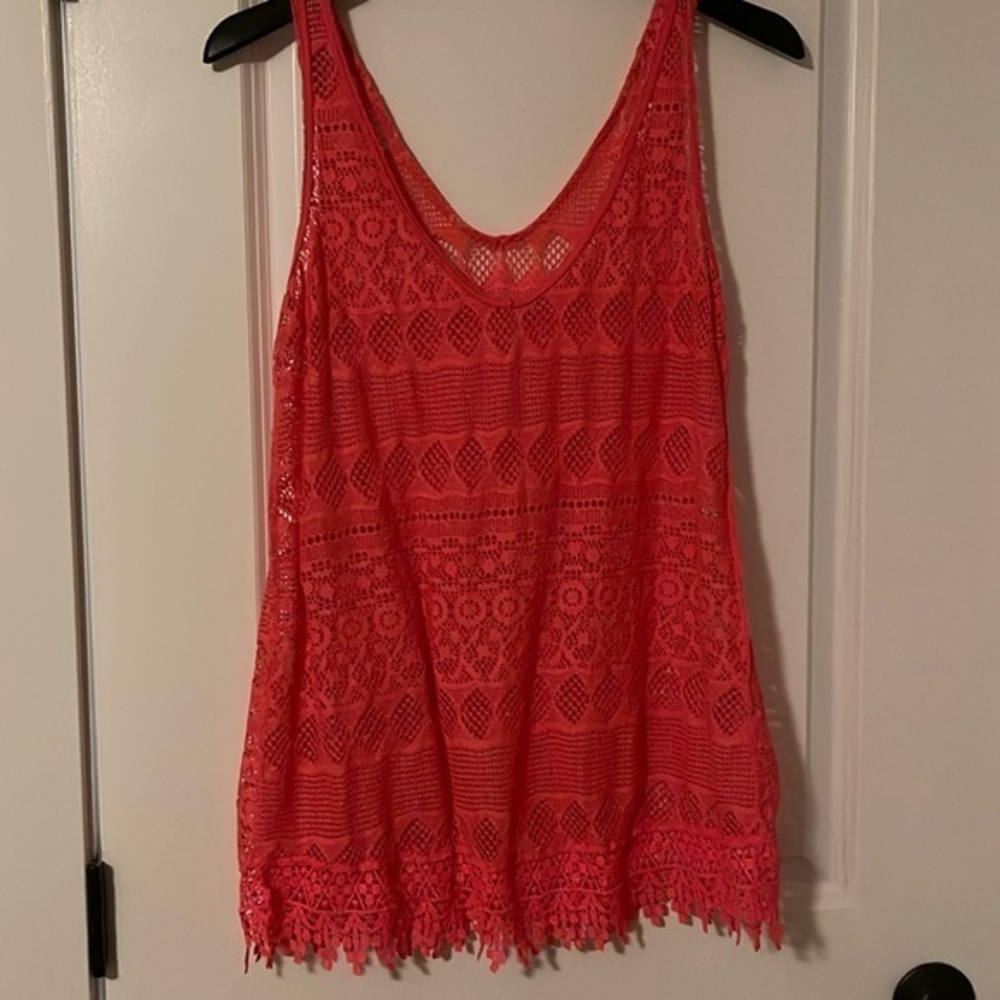 Hot Pink Women’s lace Swim cover s/m